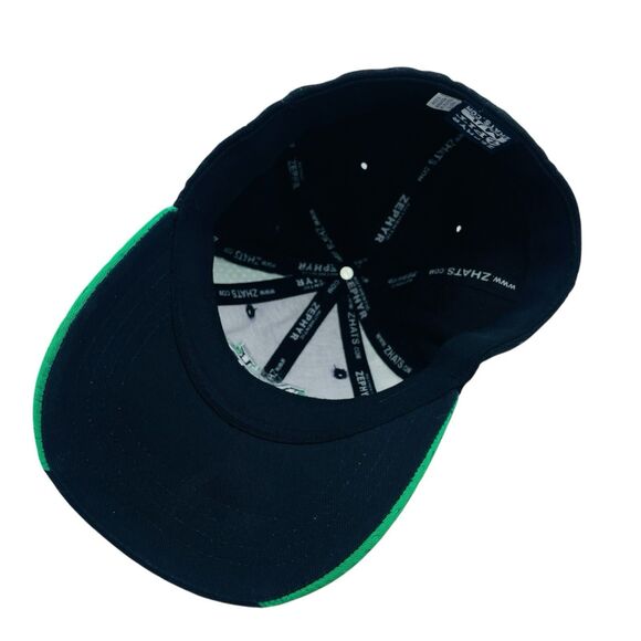 Zephyr Notre Dame Hat Adult Medium / Large Black Green Fitted Cap - Picture 4 of 5